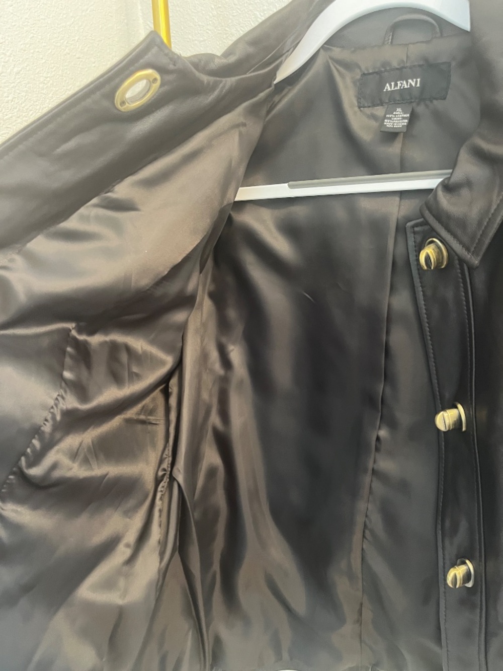 NWT Alfani Dark Brown Leather Jacket Womens XL - Picture 5 of 6